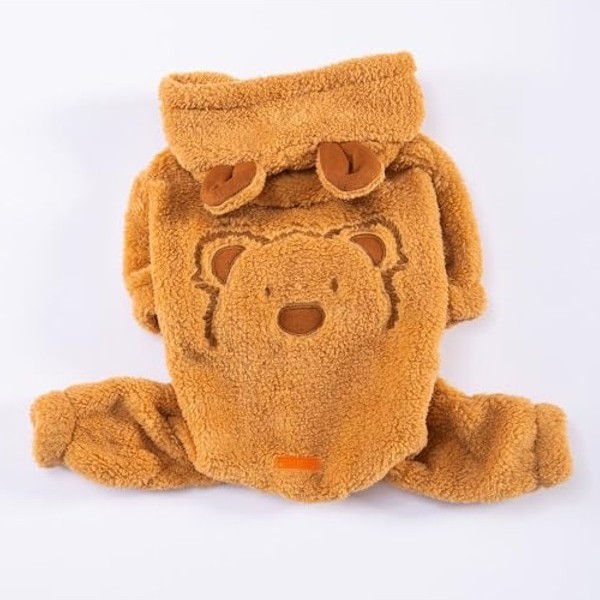 Aesco Küçük Irk Köpek Tulumu, Peluş Tasarım, Latte Koala görsel 3