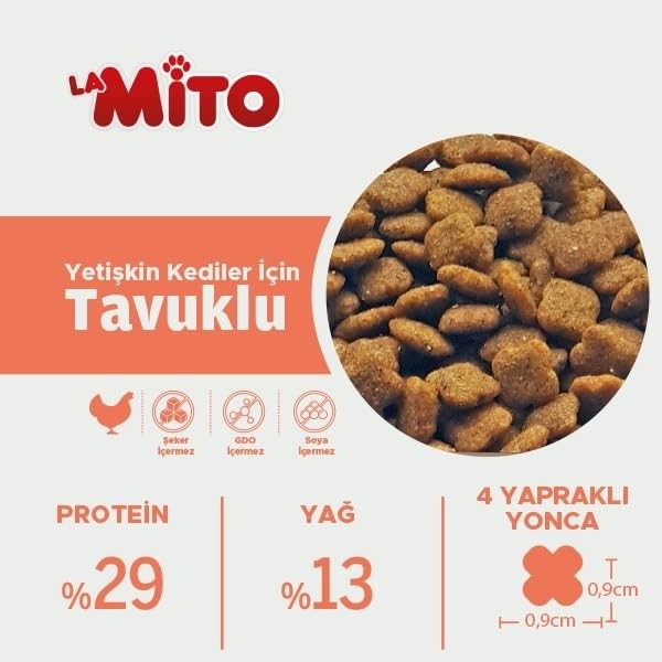 Aesco La Mito Tavuklu Yetişkin Kedi Maması 1 kg - 5'li Paket görsel 3