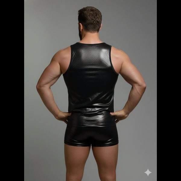 Melonika Erkek Lame Tank Top Boxer Takımı görsel 2