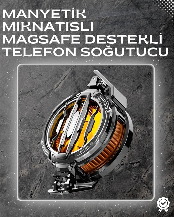 Esranın Dünyası LED Işıklı Telefon Soğutucu | Ultra Sessiz Fan | Mıknatıslı ve Aparatlı Bağlantı - Lisinya