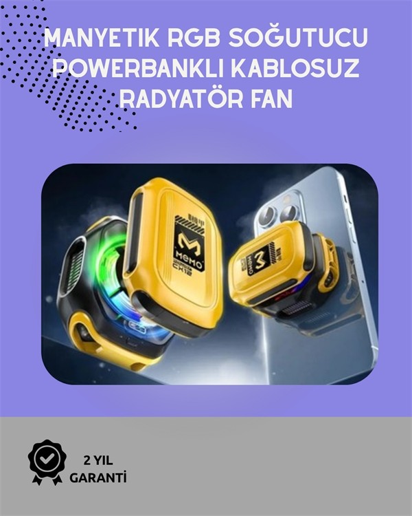 Esranın Dünyası Sessiz Çalışan Yarı Iletken Telefon Soğutucu | Ios ve Android Uyumlu | 10W Güç - Lisinya