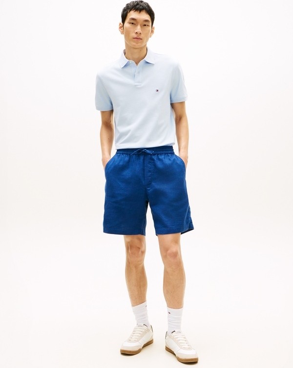 Tommy Hilfiger Dover 8 Po Sorona Lınen 2/2 Erkek Yeşil Şort - MW0MW44353 görsel 6