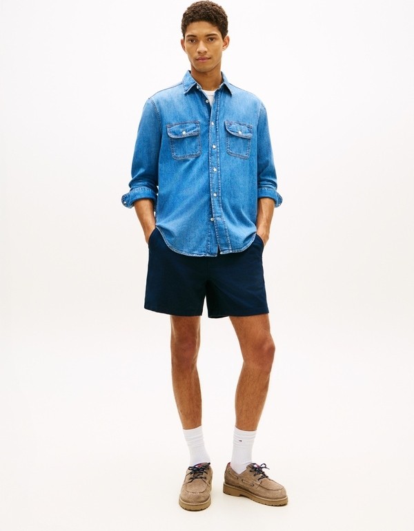 Tommy Hilfiger Tjm Lınen Blend Pull-On Short Erkek Kahverengi Şort - DM0DM22825 görsel 6