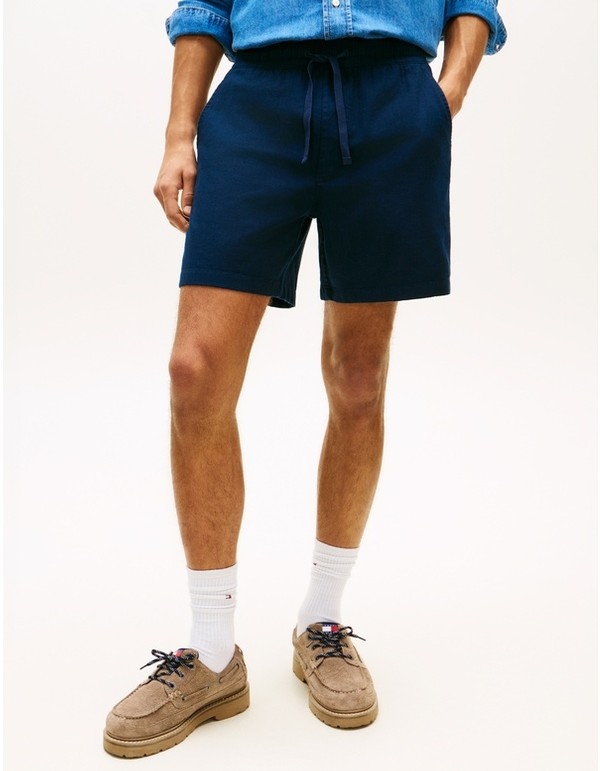 Tommy Hilfiger Tjm Lınen Blend Pull-On Short Erkek Kahverengi Şort - DM0DM22825 görsel 7