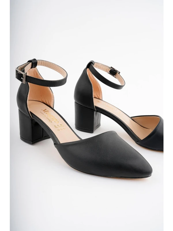 Muggo W0708 Garantili Kadın Klasik Günlük Tarz Şık ve Rahat Topuklu Ayakkabı