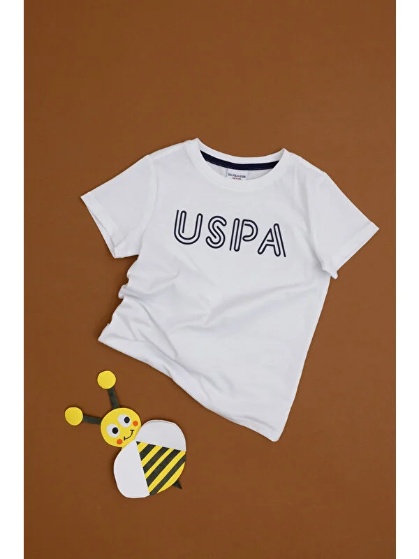 U.S. Polo Assn. Erkek Çocuk Beyaz Tişört Basic 50284813-VR013