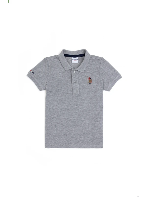 U.S. Polo Assn. Erkek Çocuk Gri Melanj Tişört Basic 50284814-VR086