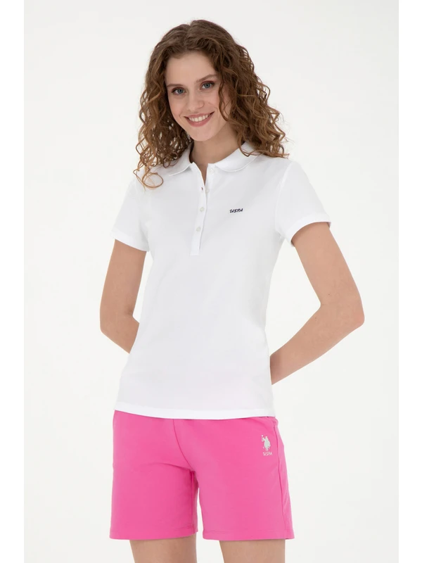U.S. Polo Assn. Kadın Beyaz Tişört Basic 50285846-VR013