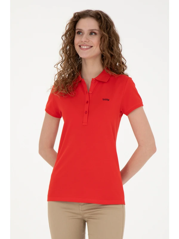 U.S. Polo Assn. Kadın Kırmızı Tişört Basic 50285846-VR030