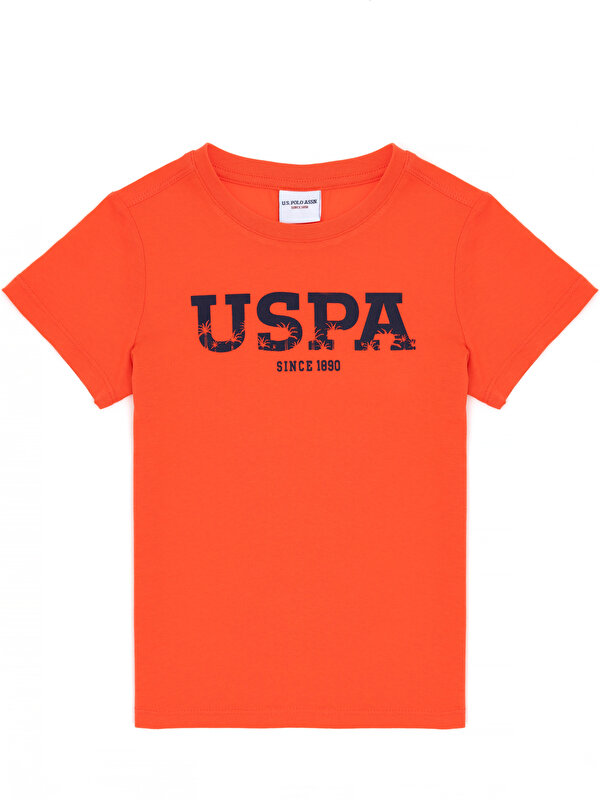 U.S. Polo Assn. Erkek Çocuk Nar Çiçeği Tişört Basic 50284816-VR039