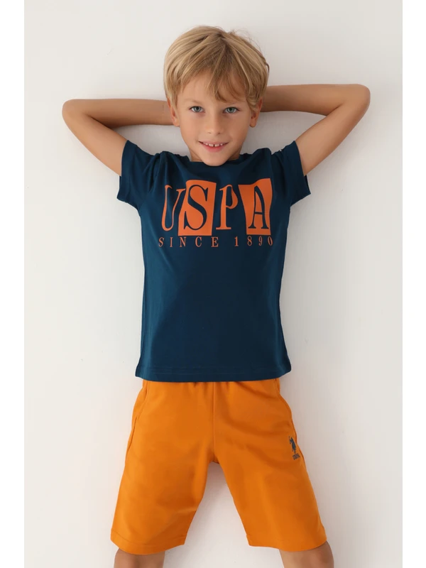 U.S. Polo Assn. Erkek Çocuk Gri Pijama Takım 50291592-VR024