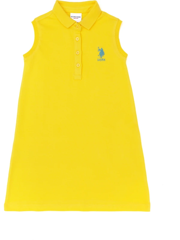 U.S. Polo Assn. Kız Çocuk Sarı Örme Elbise 50289282-VR044