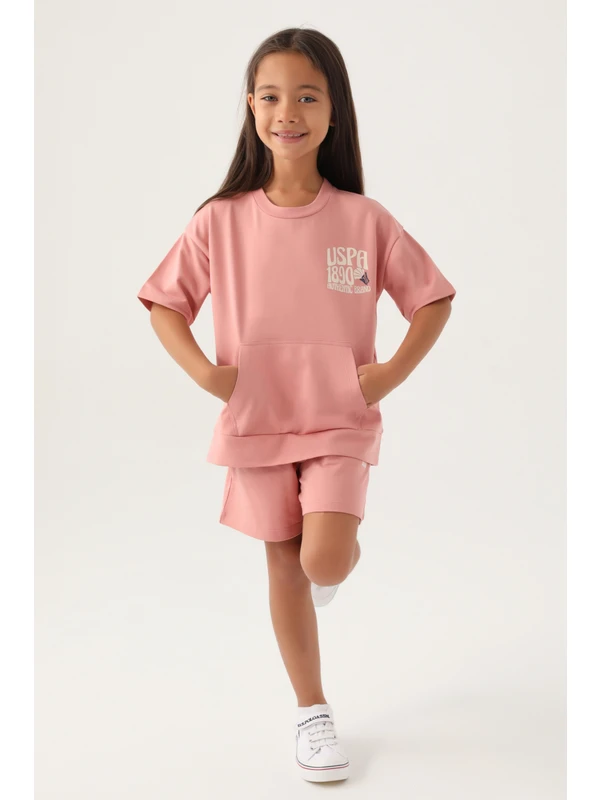 U.S. Polo Assn. Kız Çocuk Pembe Pijama Takım 50290949-VR041