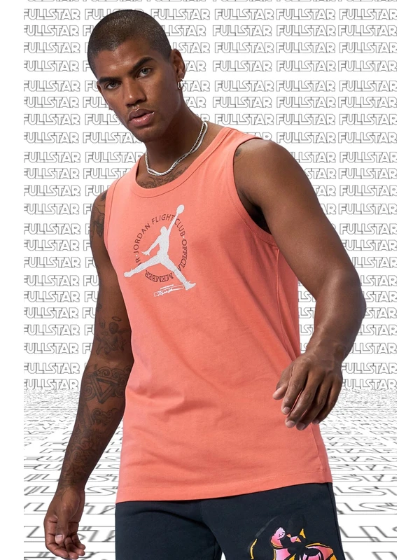 Nike Jordan Mvp Flight Cotton Tank Top Singlet Pink Pamuklu Erkek Spor Atlet Somon