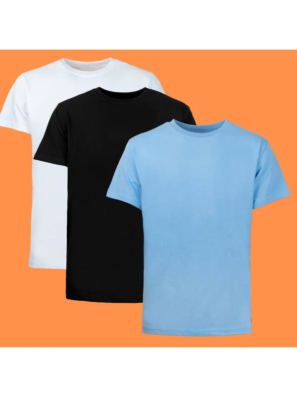 Four Man Suprempamuk: 3'lü Standart Kalıp Basic Tişört Seti