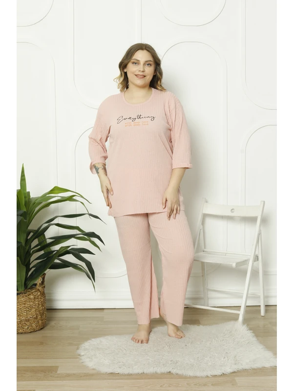 Bonta Büyük Beden Mevsimlik Rahat Pijama Takım