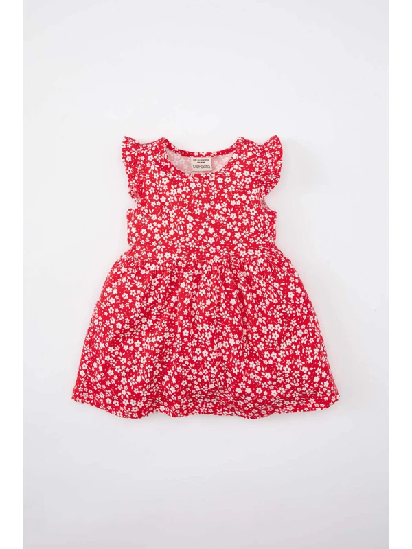 DeFacto Kız Bebek Desenli Kolsuz Elbise A0136A524SM