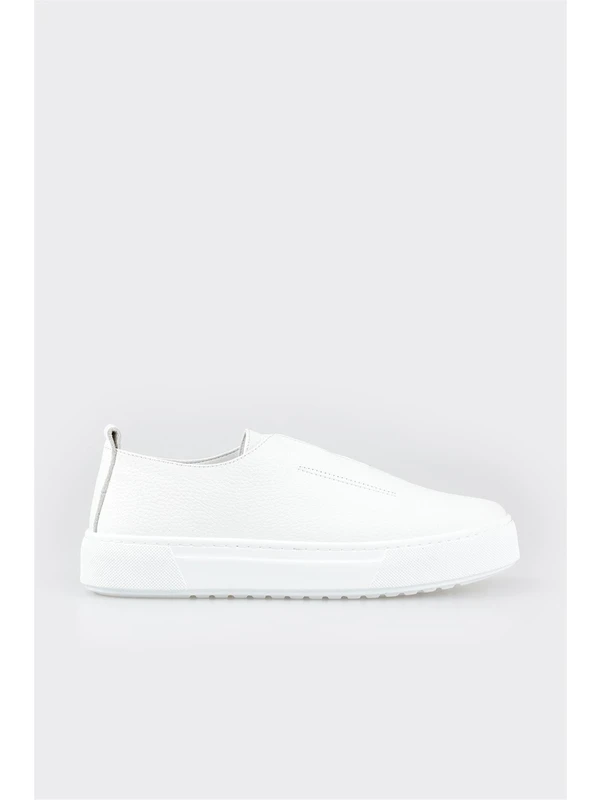 Elle Shoes Beyaz Deri Erkek Günlük Ayakkabı