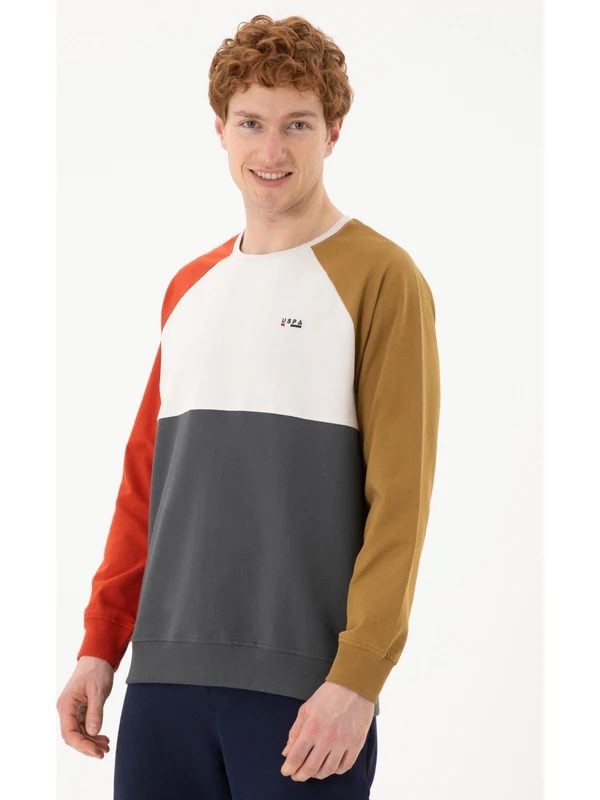 U.S. Polo Assn. Erkek Açık Haki Sweatshirt 50270756-VR183