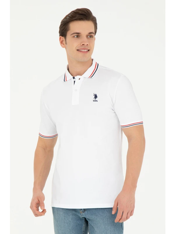 U.S. Polo Assn. Erkek Beyaz Tişört Basic 50284639-Vr013