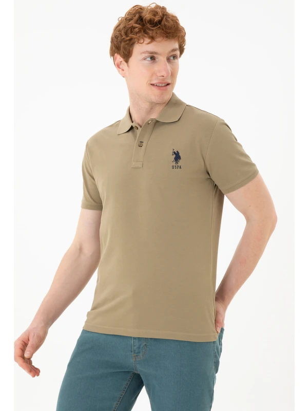 U.S. Polo Assn. Erkek Haki Tişört Basic 50284633-Vr027