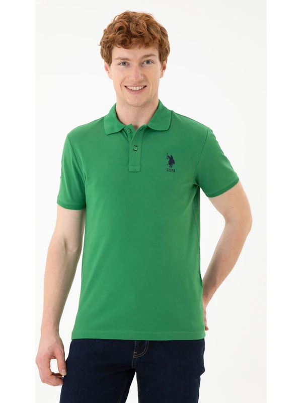 U.S. Polo Assn. Erkek Yeşil Tişört Basic 50284633-Vr054