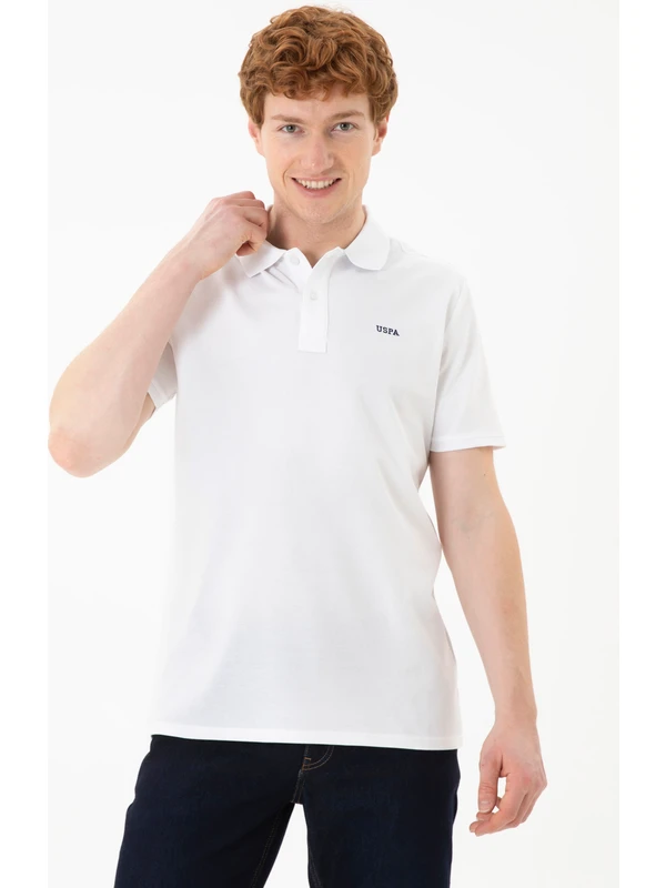 U.S. Polo Assn. Erkek Beyaz Tişört Basic 50284641-Vr013