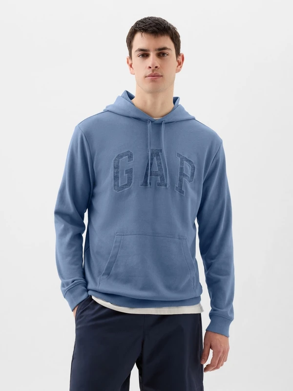 Gap Erkek Mavi Gap Logo Fransız Havlu Kumaş Sweatshirt