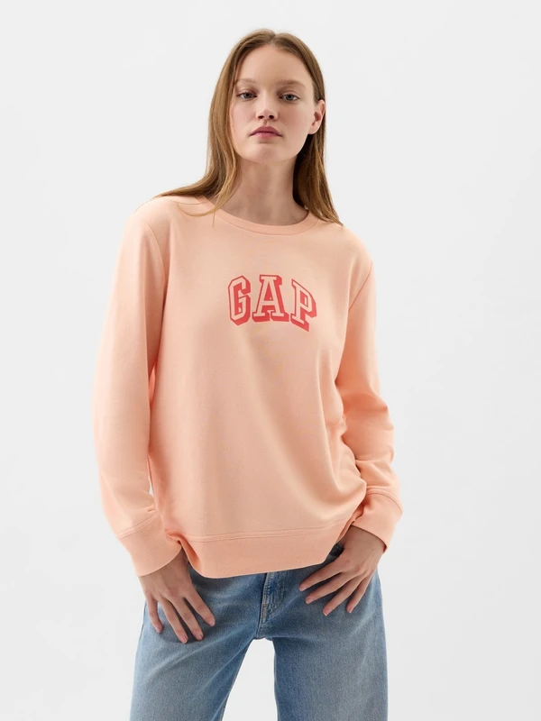 Gap Kadın Turuncu Gap Logo Relaxed Fransız Havlu Kumaş Sweatshirt