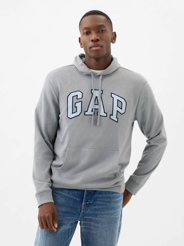 Gap Erkek Gri Gap Logo Fransız Havlu Kumaş Sweatshirt