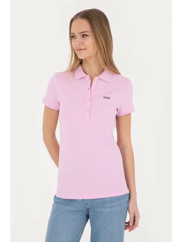U.S. Polo Assn. Kadın Pembe Tişört Basic 50285846-VR041