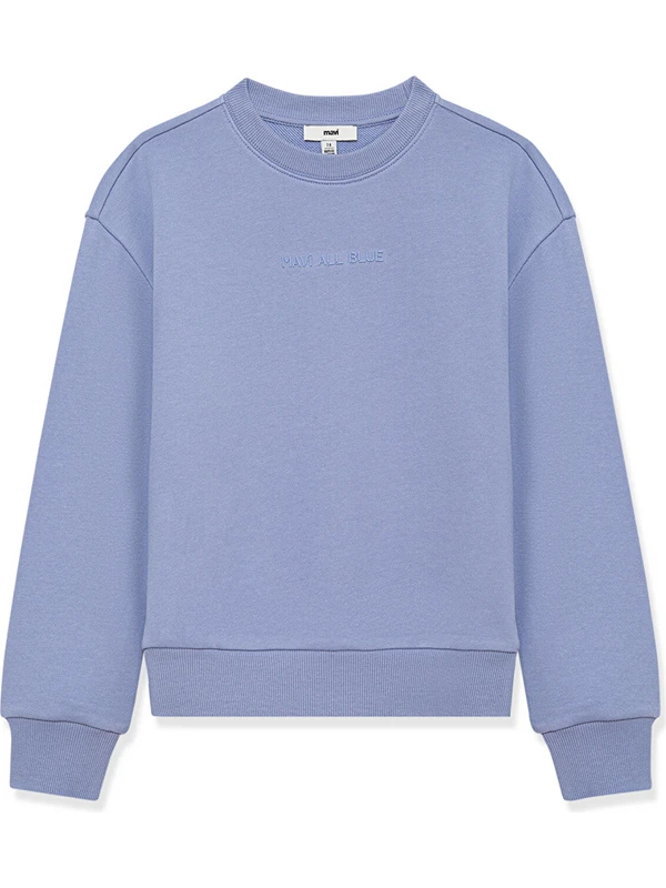 Mavi Organik Pamuklu Mavi Basic Sweatshirt