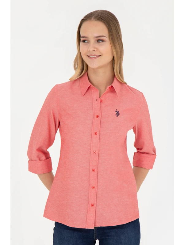 U.S. Polo Assn. Kadın Kırmızı Gömlek Basic 50288851-VR030