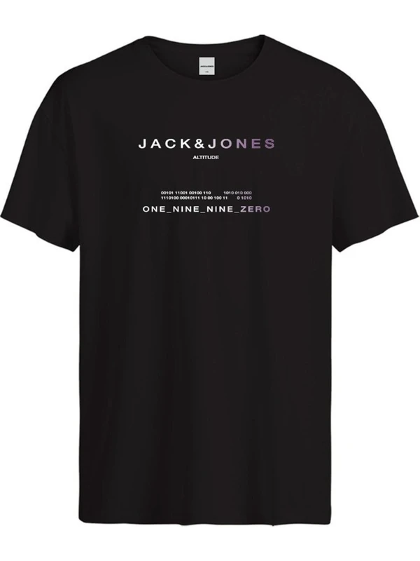 Jack&jones Riot Erkek Siyah Bisiklet Yaka Tişört