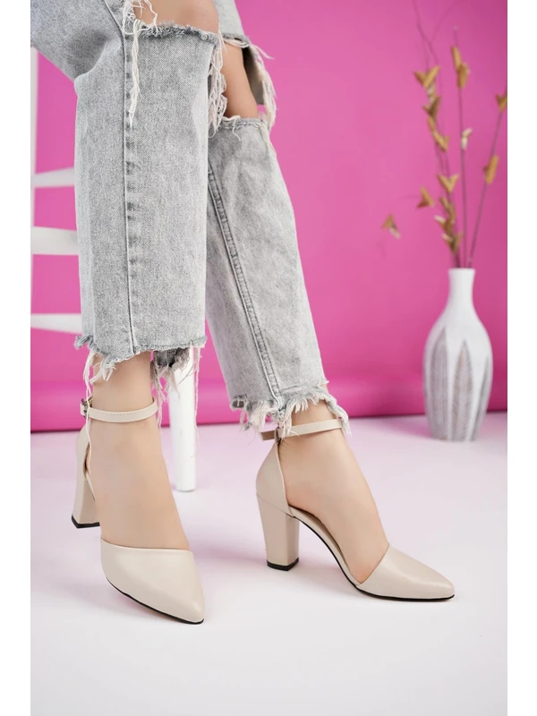 Muggo Gala Garantili Kadın Klasik Günlük Tarz Şık ve Rahat Topuklu Ayakkabı