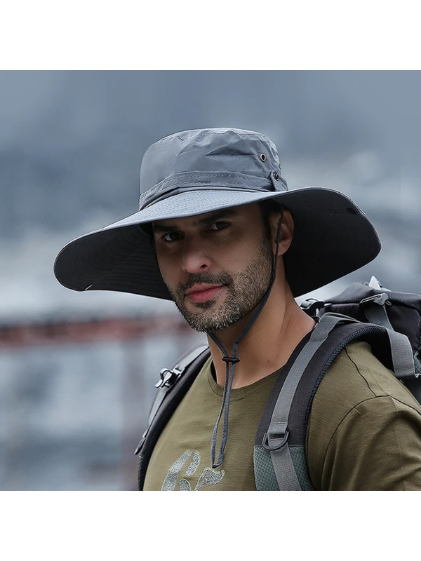 Rupen Kraft Ultra Geniş Terekli Tam Güneş Korumalı Profesyonel Kamp Şapkası Outdoor Şapka
