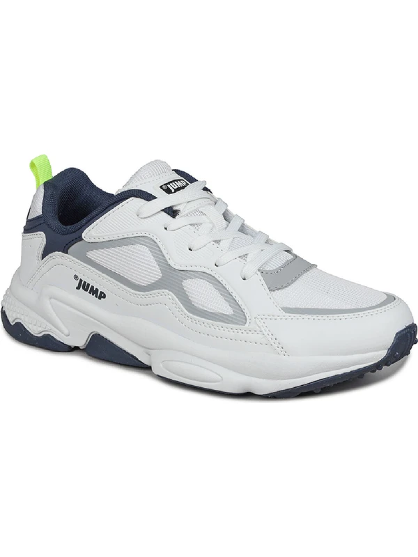 Jump 24712 Beyaz - Lacivert - Neon Yeşil Erkek Spor Ayakkabı