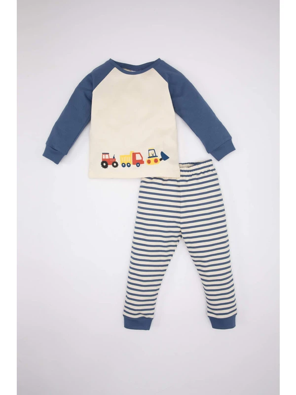 DeFacto Erkek Bebek Araç Baskılı Uzun Kollu Pijama Takımı B8778A524Sp