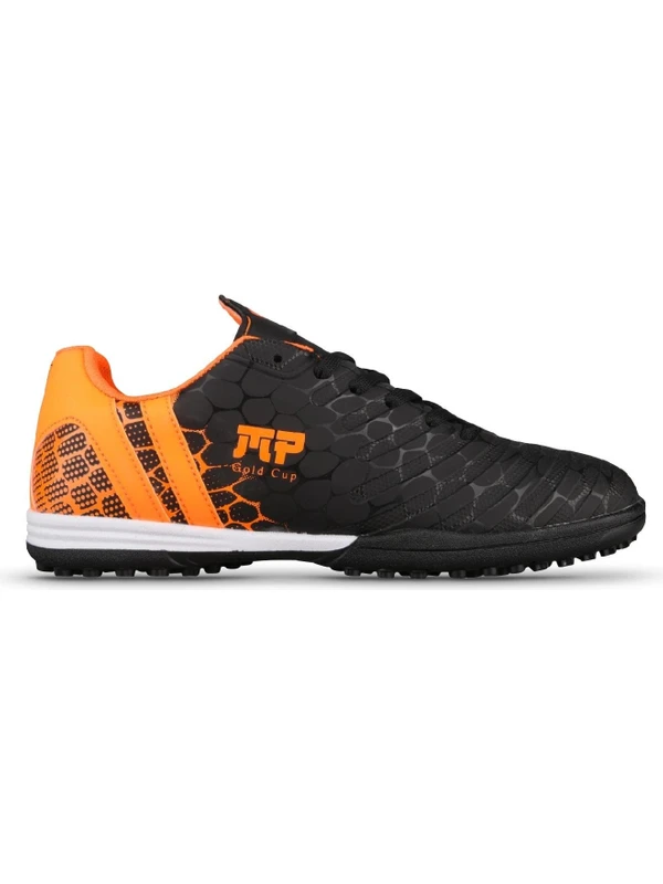 M.P. Mp Turfmaster Pro Unisex Bağcıklı Siyah-Turuncu Halı Saha Futbol Ayakkabısı
