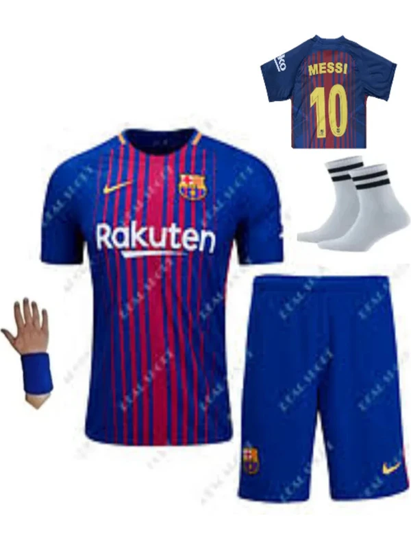 Barcelona Lionel Messi Bordo  2018/19 Sezon 4 Lü Set Çocuk Forma Takımı Retro SADSA41A