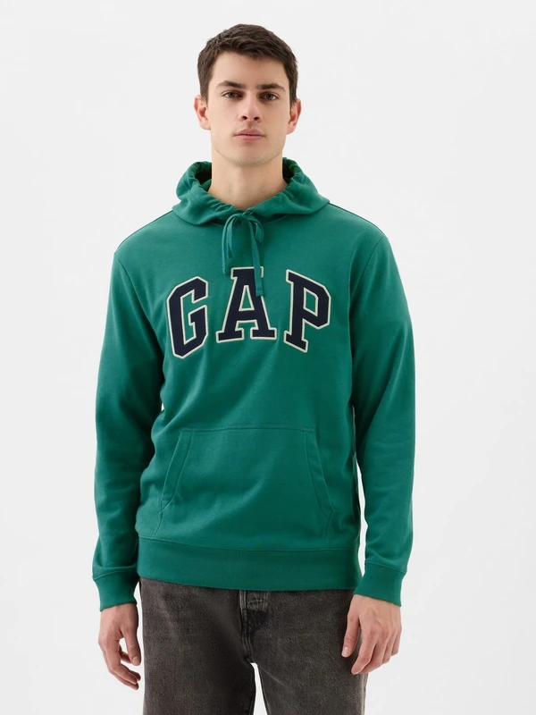 Gap Erkek Yeşil Gap Logo Fransız Havlu Kumaş Sweatshirt