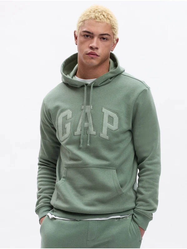 Gap Erkek Yeşil Gap Logo Fleece Sweatshirt