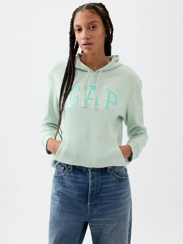 Gap Kadın Yeşil Gap Logo Fleece Sweatshirt