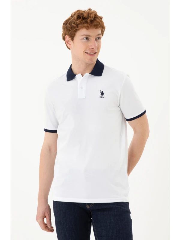 U.S. Polo Assn. Erkek Beyaz T-Shirt Basic 50284638-VR013