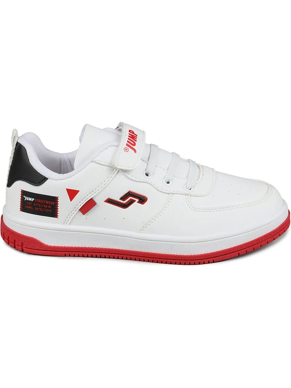 27760 Cırtlı Beyaz - Lacivert Üniseks Çocuk Sneaker Günlük Spor Ayakkabı