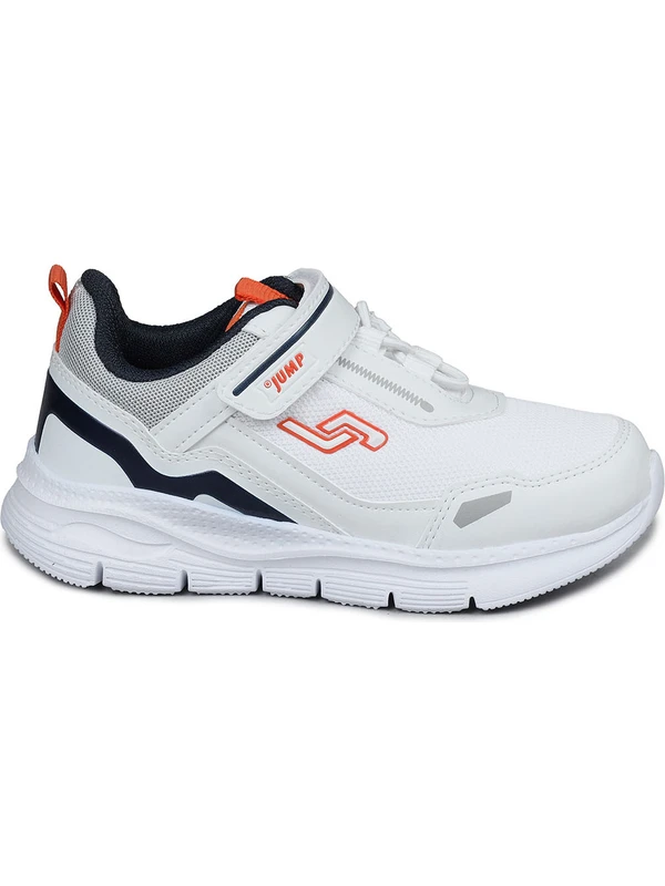 28101 Cırtlı Beyaz - Lacivert Üniseks Çocuk Sneaker Günlük Spor Ayakkabı