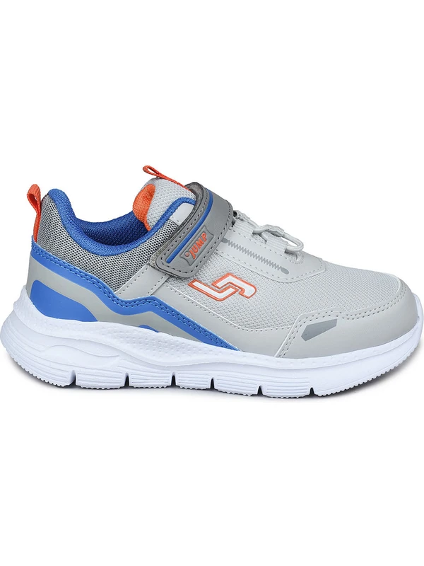 28101 Cırtlı Gri - Mavi Üniseks Çocuk Sneaker Günlük Spor Ayakkabı