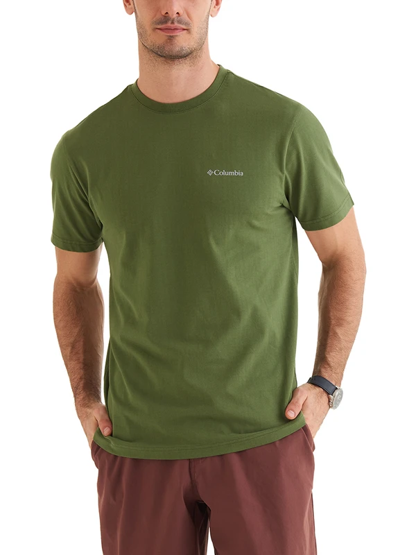 Columbia Csc Basic Slogo Brushed Erkek Kısa Kollu Outdoor T-Shirt CS0282-352