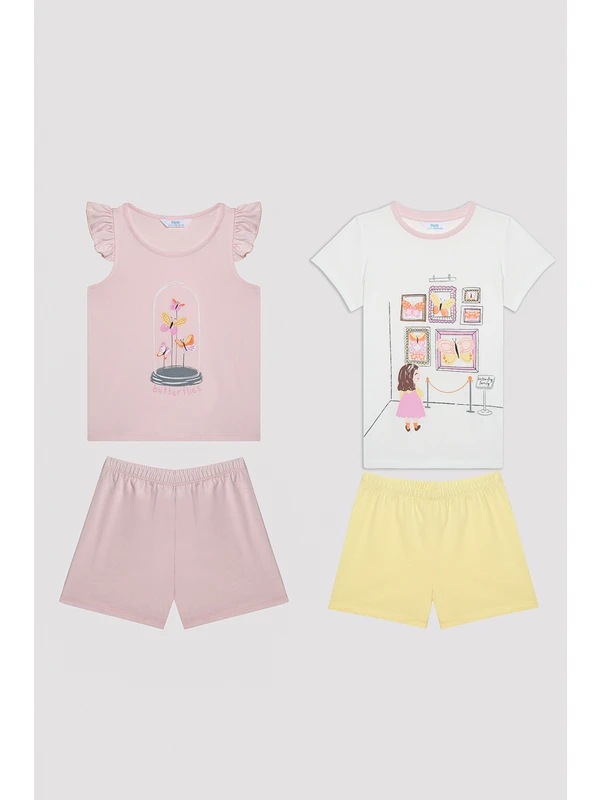 Penti Kız Çocuk Butterfly Çok Renkli 2li Pijama Takımı
