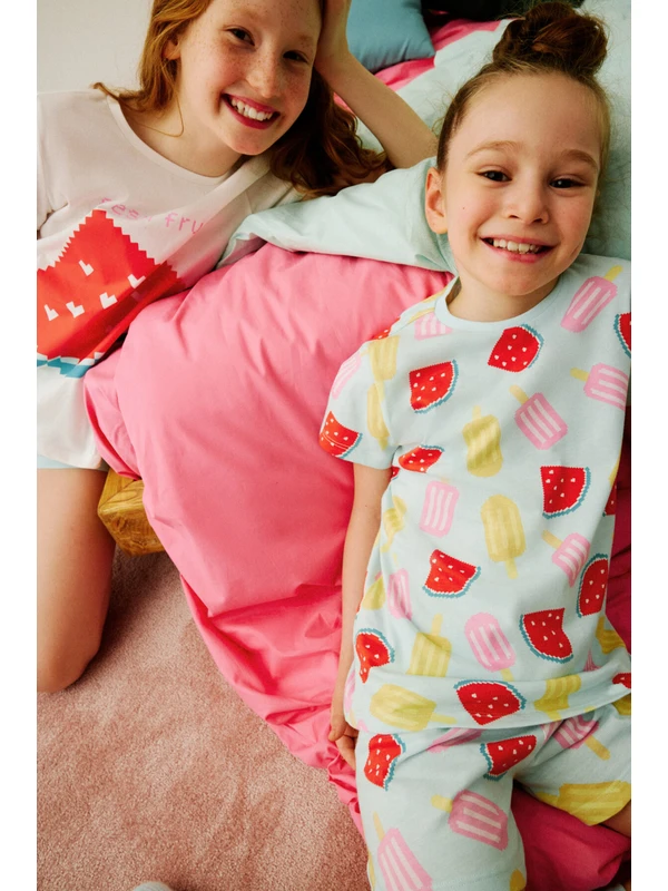 Penti Kız Çocuk Watermelon Çok Renkli 2li Pijama Takımı